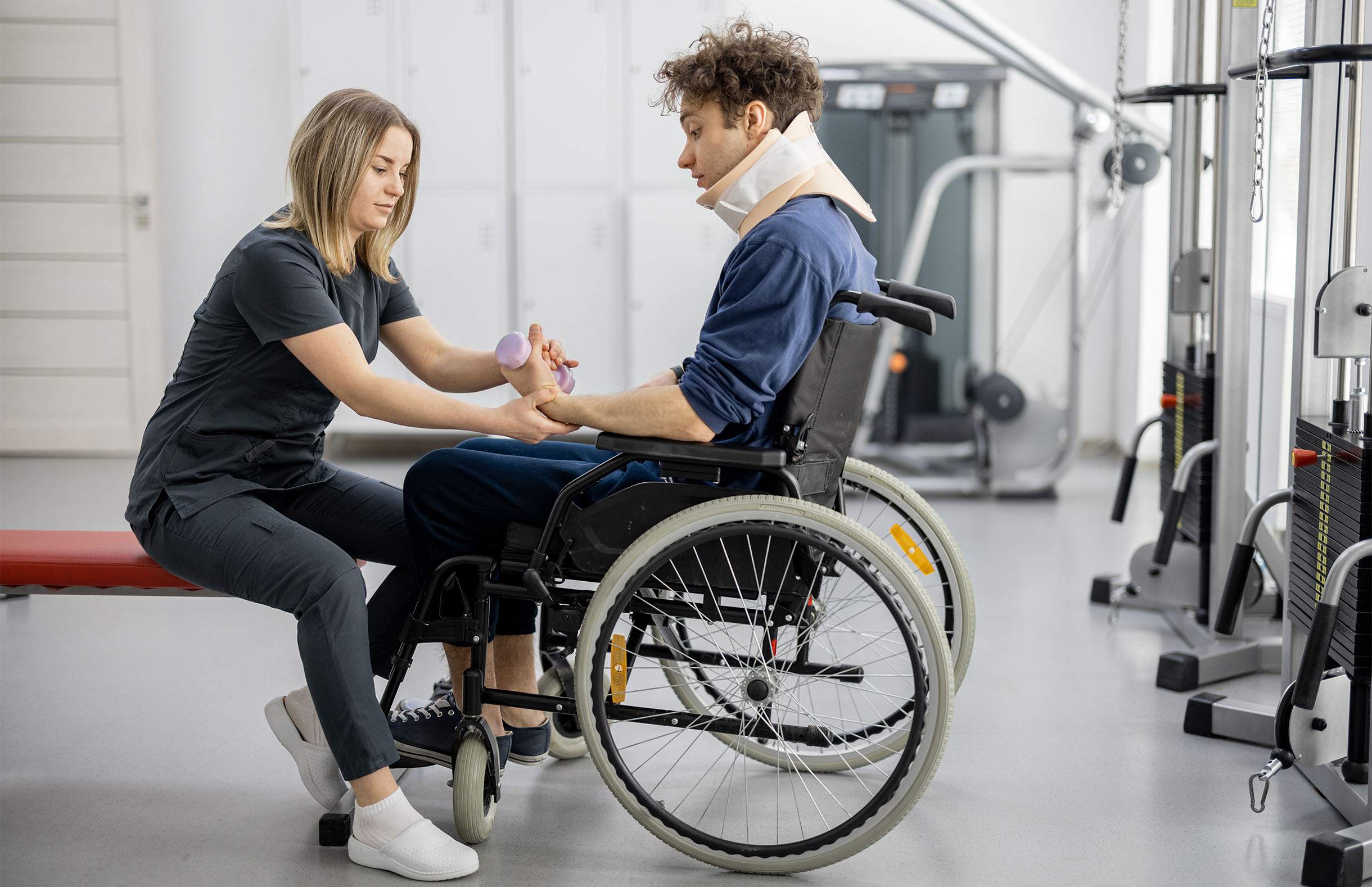A physiotherapy session
